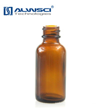 Wholesale flat round empty amber glass bottles 30ml